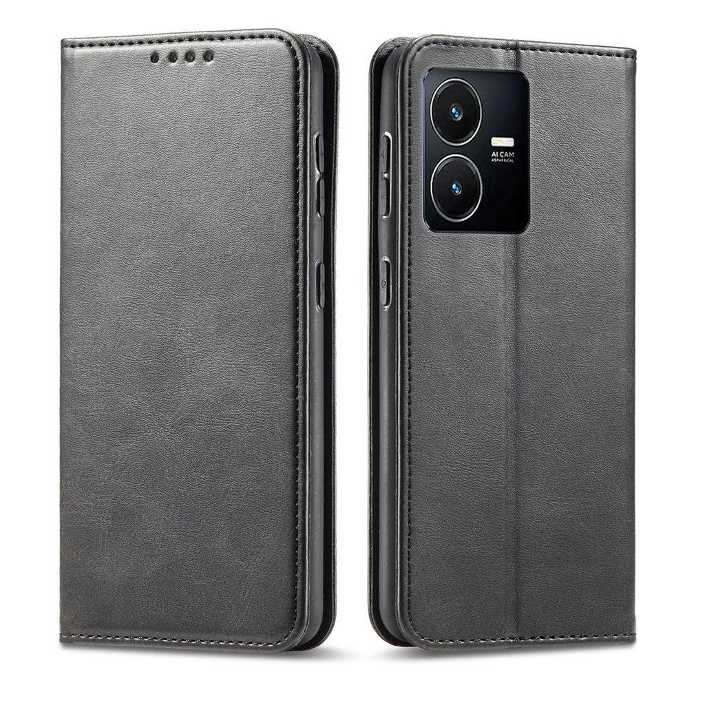 Премиальный чехол-кошелек из ПУ кожи для Vivo Y22s, Y22 с магнитной застежкой и подставкой