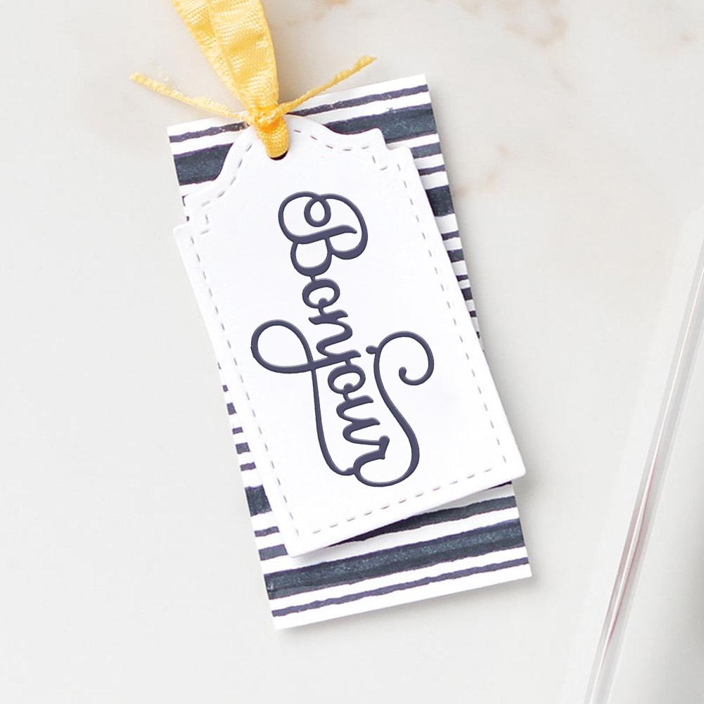 H1# Французский алфавит Вырубные штампы для скрапбукинга Декоративное тиснение Ремесло