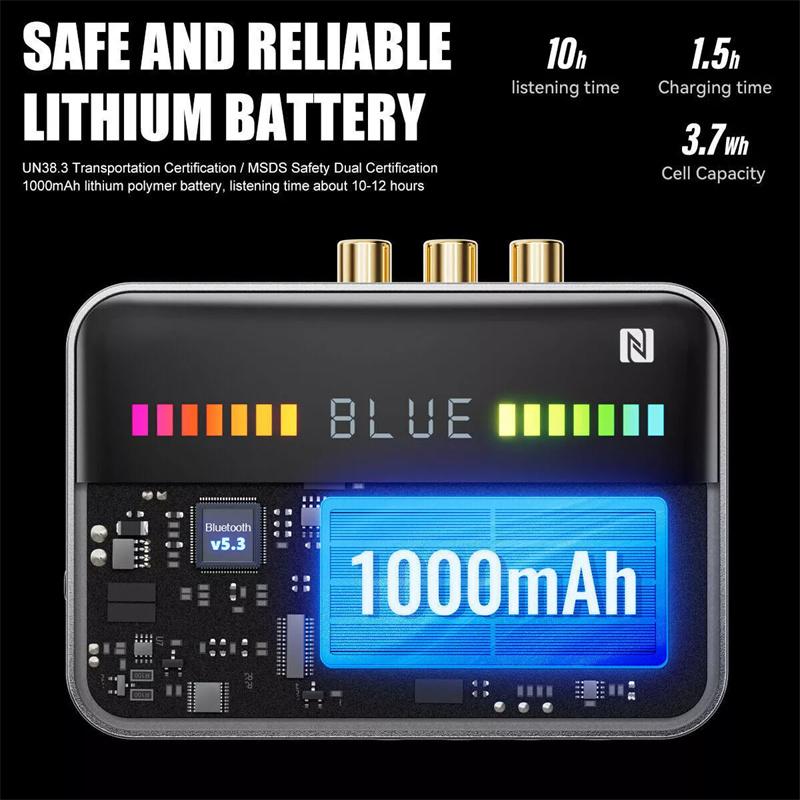 2 в 1 Bluetooth 5.3 передатчик приемник 3.5 мм Aux Aptx адаптивный Ll HD беспроводной адаптер подключение двух Bluetooth гарнитур телефонов
