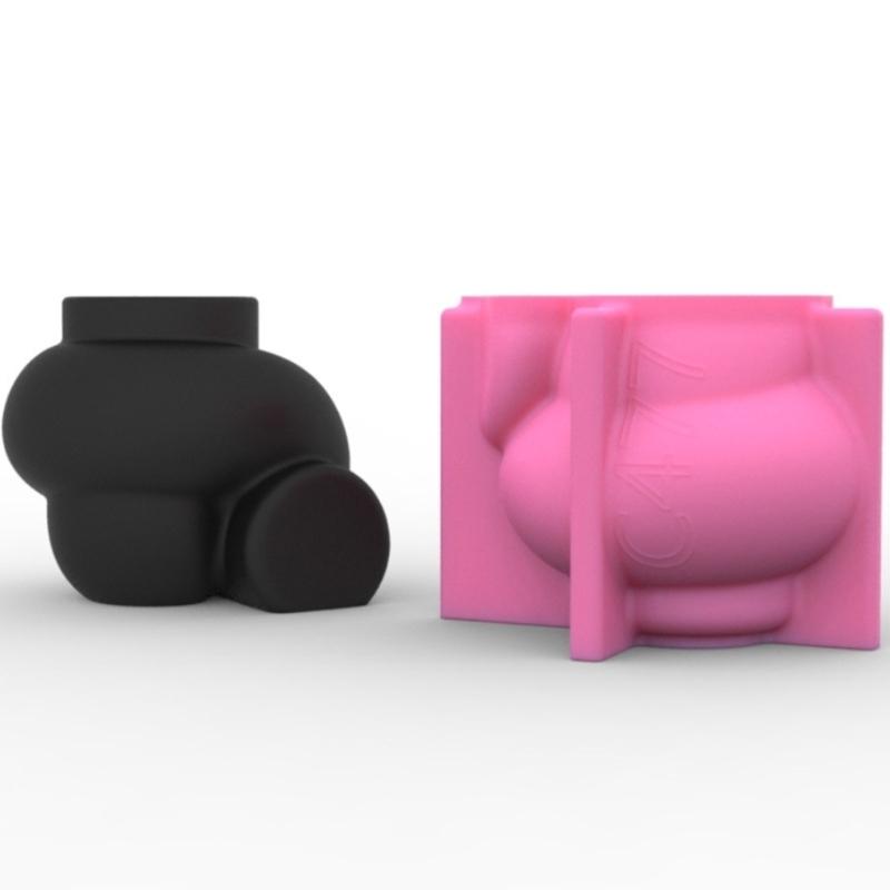 Abstract Art Silicone Vase Mold Unique Decorative Pen Holder Molds Reusable Abstract Art Vase Resin Mold Minimalist Mold