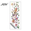 Waterproof Festive Stickers Christmas Wall with Snowman Santa Claus Elf Patterns, Peel And Stick Watercolor Cartoon Holiday Decorations Decals