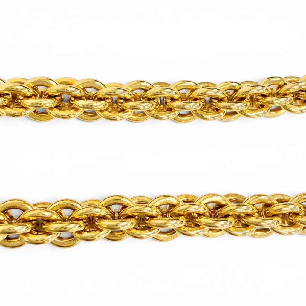Very Good CHANEL Necklace COCO Mark Design Item Long Chain gold Gold Plated Used