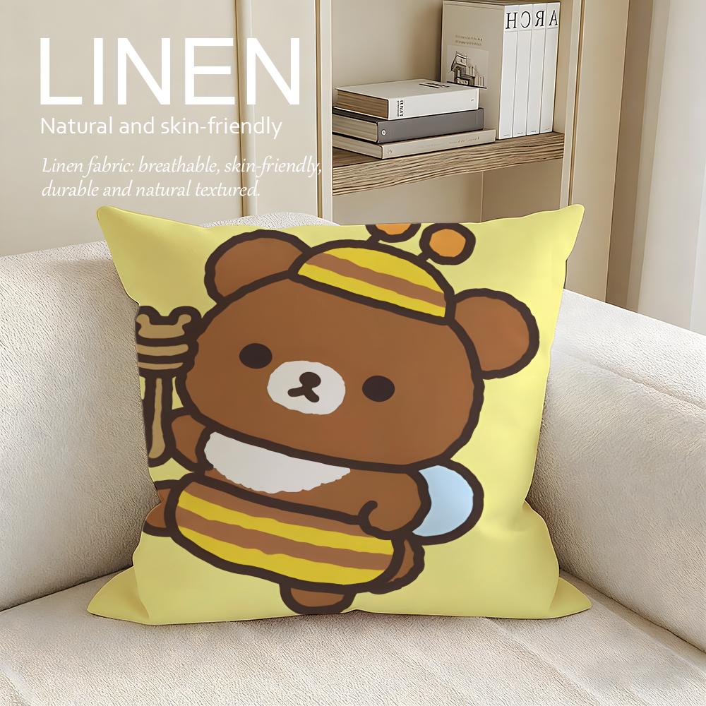 Милый набор наволочек для подушки Rilakkuma, шт. x x Дышащая, моющаяся наволочка для диванной подушки