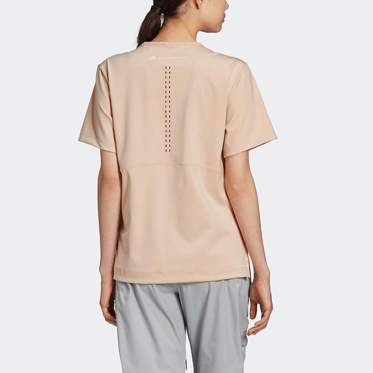 Adidas McCartney однотонная дышащая футболка с круглым вырезом и коротким рукавом женская розовая FU1584