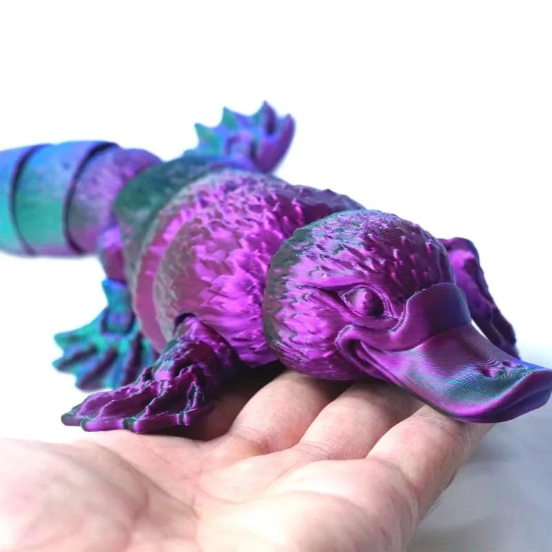 14см 3D-печатная игрушка утконос антистресс симуляция животного подвижный сустав непоседа игрушки фигурка настольный автомобиль украшения для дома