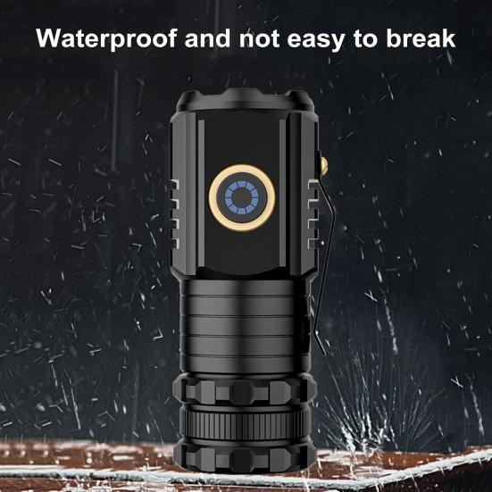 LED Flashlight with 5 Light Modes Super Bright Waterproof Rechargeable Versatile Use High-Power Torch