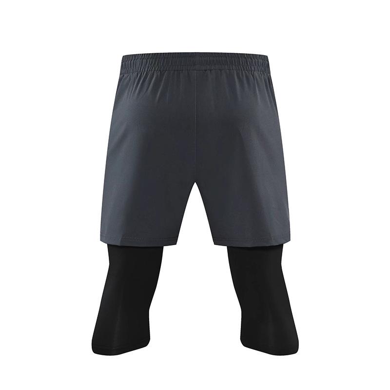 Men's 3/4 Quick-Dry Elastic Fitness Running Pants - Two-Piece Style