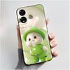 Phone Case For TCL 505 T509K T509A Bumper Black Shockproof Soft Casing Popular Lucky Cute White Furry Bear Pattern Cover