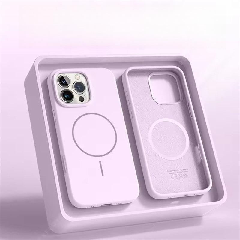 Магнитный чехол для телефона для IPhone 15 14 16 Plus 11 12 13 16 Pro Max Силиконовый шнурок Magsafe Ремешок Защита Мягкая крышка