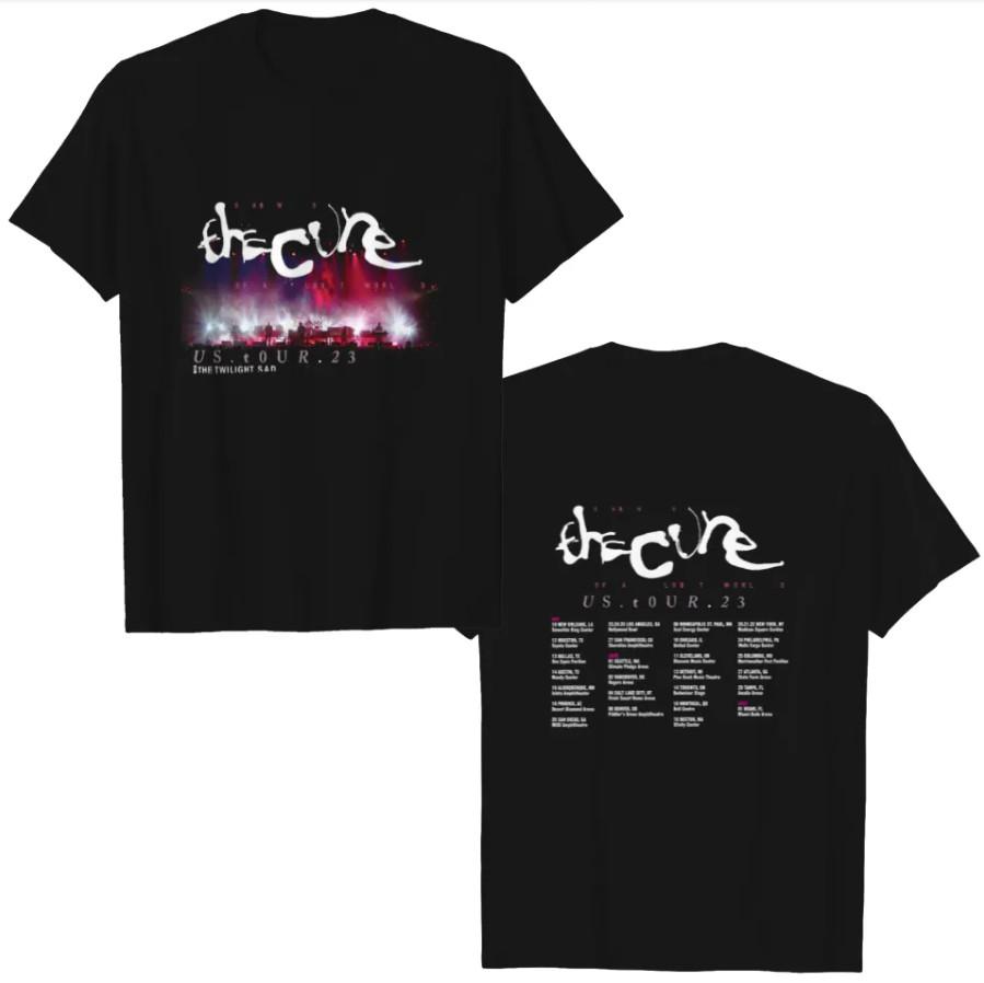 The Cure 2023 North American Tour T-Shirt Mens Womens Tees Top – Men's Heavyweight Gothic Rock Tee