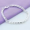Twists 4mm Bracelets 925 Sterling Silver Snake Chain Jewelry