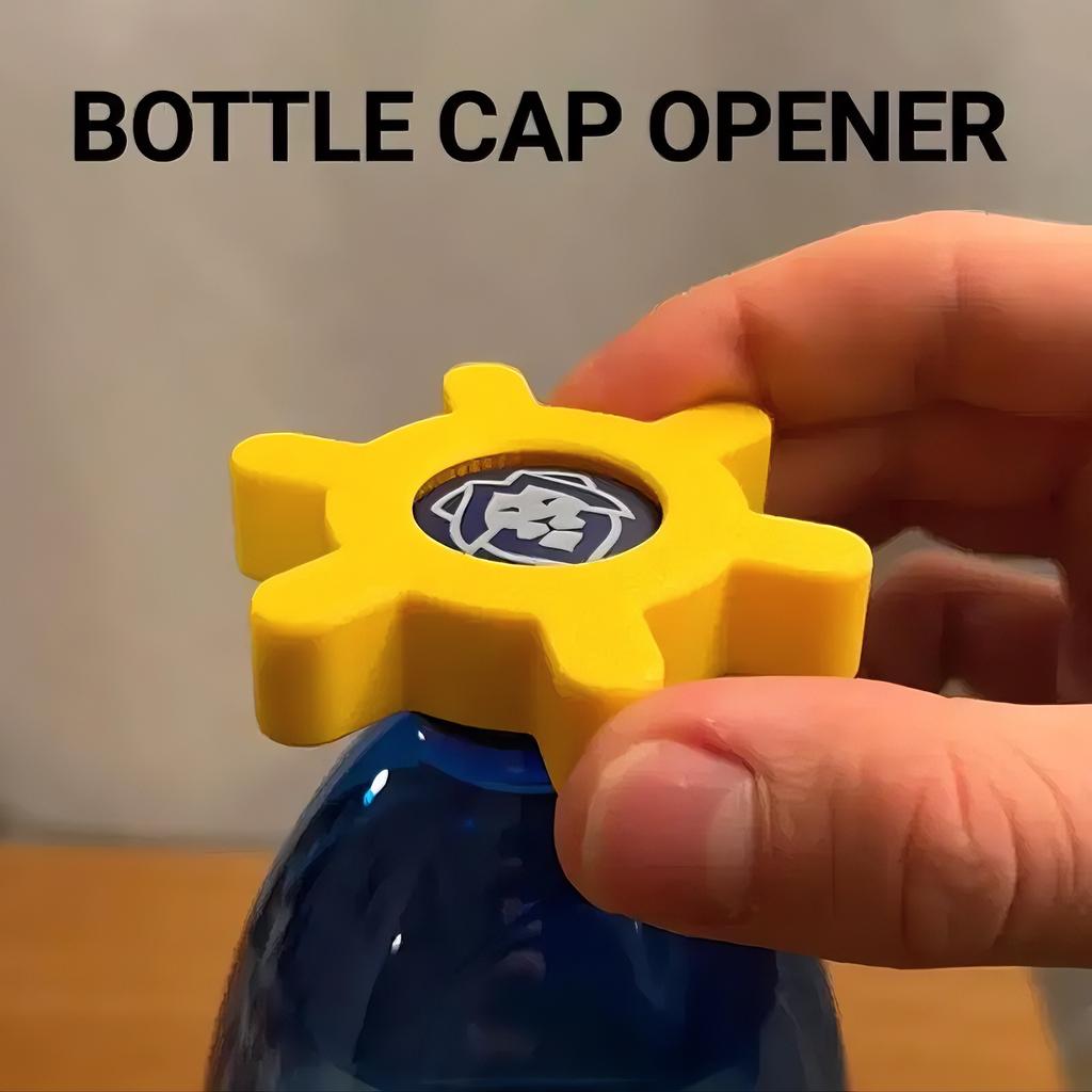 1pc HeavyDuty Bottle Cap Opener with One-Handed Lever Efficient Grip, Sharp Edges for Easy Opening -Compact 1.16inIdeal for Home, Kitchen, Bar