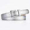 1spc Punk Rivet Decorative Needle Buckle PU Leather Belt, High end Women's Versatile Jeans Belt