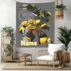 Transformers Fans Custom Your Name Wall Decor Tapestry Art For Pet Memorial Birthdaywedding Party Backdrop Family Gift
