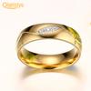 Women's Men's 18K Gold Plated Engagement Wedding Band Ring Zirconia Jewelry Gift Fashion Jewelry