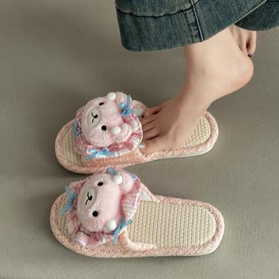 Ретро мультяшные повседневные универсальные шлепанцы на один палец летняя мода милые кошачьи тапочки женские удобные цветочные сандалии на плоской подошве