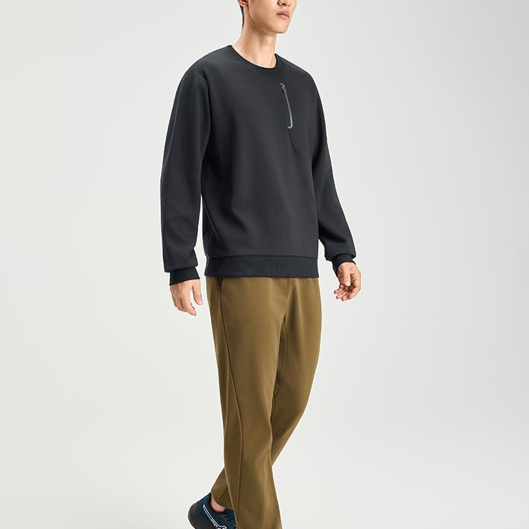 Asics FW25 Дышащий спортивный пуловер с длинным рукавом Мужская толстовка 2031F366-001