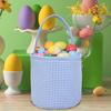 Пасхальное ведерко в клетку для детей, сумка для хранения в детской, подарочная корзина для новорожденных с ручкой для вечеринок по поиску пасхальных яиц