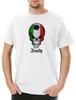 Classic Italy Football Skull Flag Men's T-Shirt Hooligan Skull Banner Flag