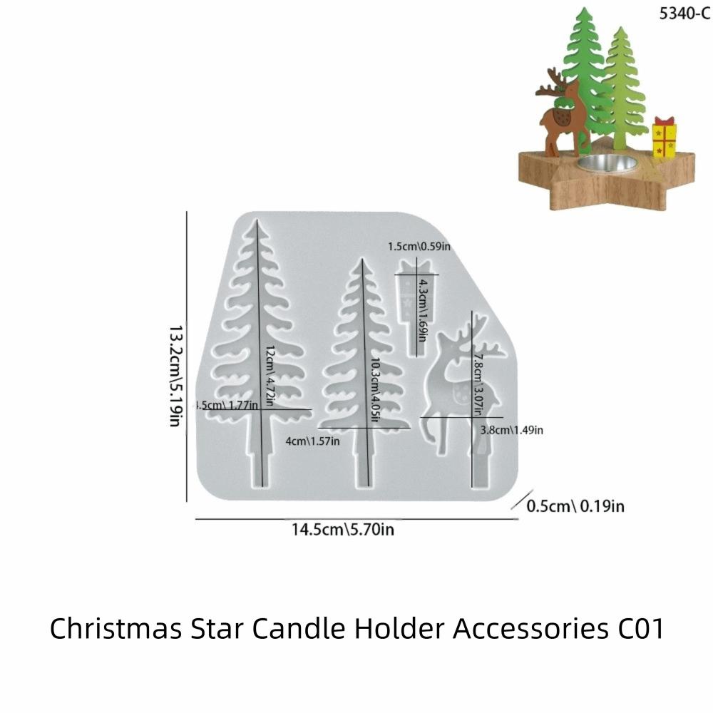 DIY Xmas Ornaments Makimg Candle Holder Mold DIY Craft Molds Holiday Ornaments