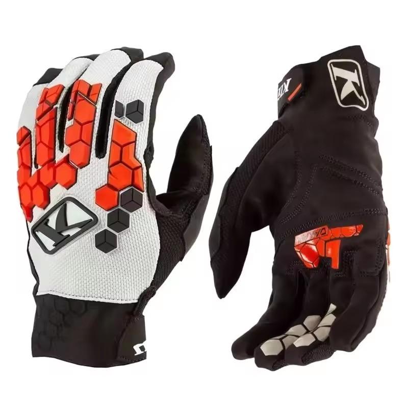 NEW KLIM Motocross Gloves Breathable Touchscreen Full Finger with Anti-Slip Grip for Men & Women - ATV MTB BMX Racing gloves
