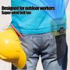 8000Mah Portable Waist Clip Fan For Outdoor Workers And Outdoor Sports(Green)