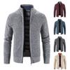Men's Autumn and Winter Knitted Zipper Cardigan Plus Size Sweater Cardigan Jacket