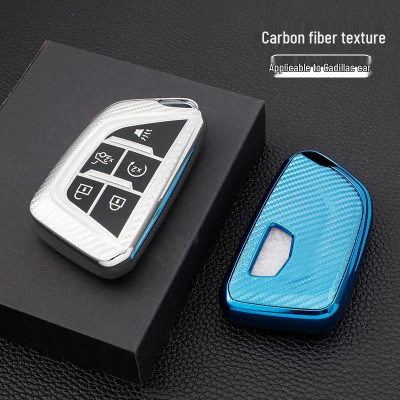 Cadillac CT4/CT5 Carbon Fiber Key Cover - Protective Shell & Decoration