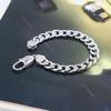 Punk Jewelry 925 Silver Bracelet Male Thick Link Chain 8MM Bracelet Bangle