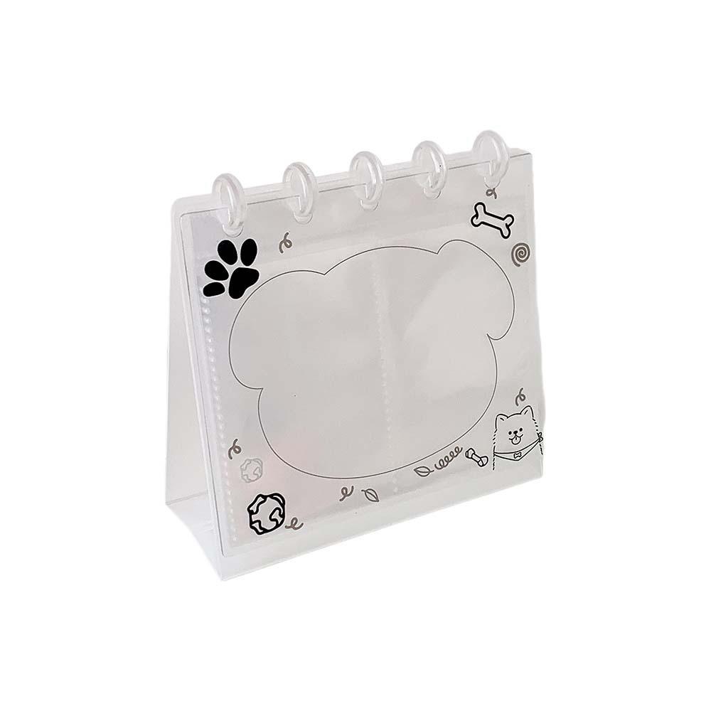 Transparent Flip Up Photocard Holder Cat Dog Photo Album Durable Card Display Rack Birthday Gift