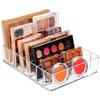 Clear Cosmetic Storage Box, 7-Section Acrylic Organizer for Eyeshadow & Lipstick, Vanity Countertop Display