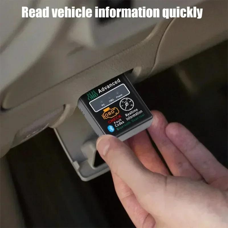 Bluetooth-совместимый автомобильный OBD2-сканер Elm327 V1.5, считыватель кодов OBDII, диагностический инструмент, диагностический сканер для Android IOS Windows