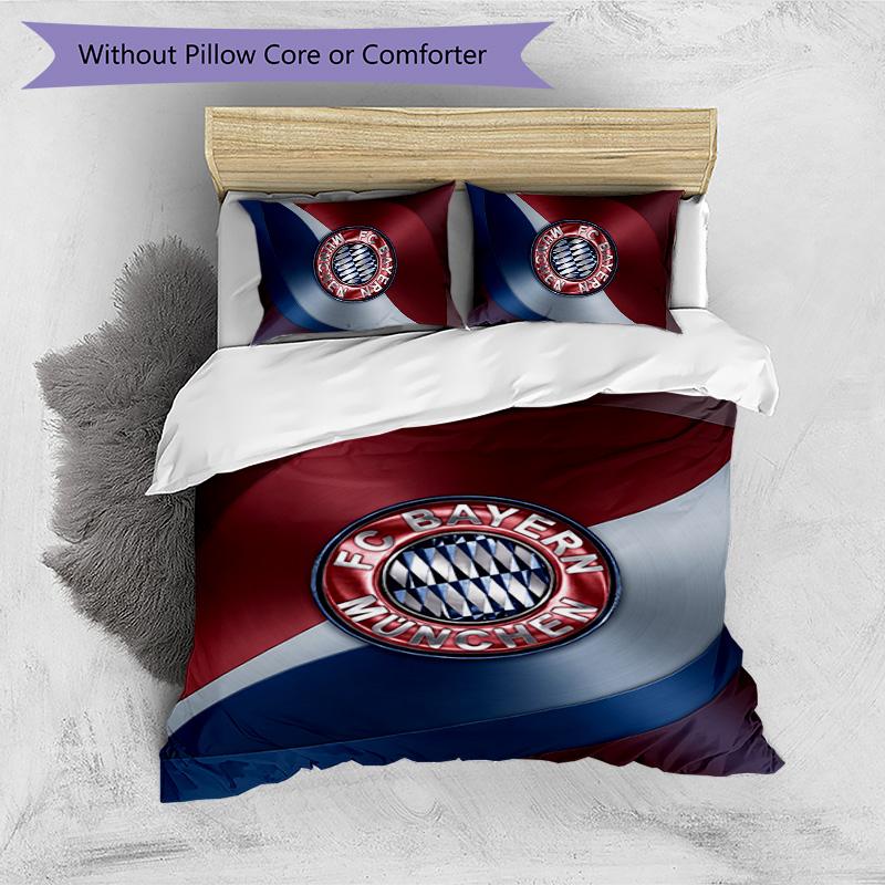 Bayern Munich Printed 3PCS Bedding Set Breathable Duvet Cover with Pillowcases Decorative Bed Linen for Bedroom Home