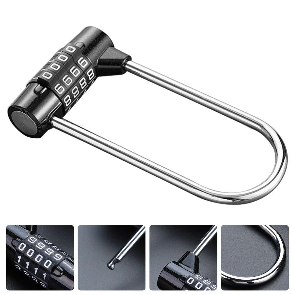 Suitcase Travel Password Padlock Lengthened Shackle Lock 4 Digit Combination Lock Gym Door Lock