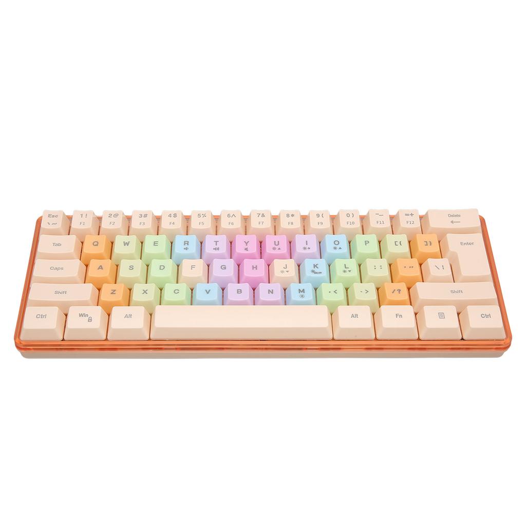 61 клавиша Механическая клавиатура RGB подсветка Цветные колпачки клавиш Проводная механическая клавиатура для игр Работы