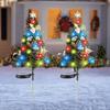 RunElves Christmas Outdoor Illumination Automatic Stylish Garden Christmas LED Solar Garden Decorative Set of 2 Decorations, Lights, Waterproof,