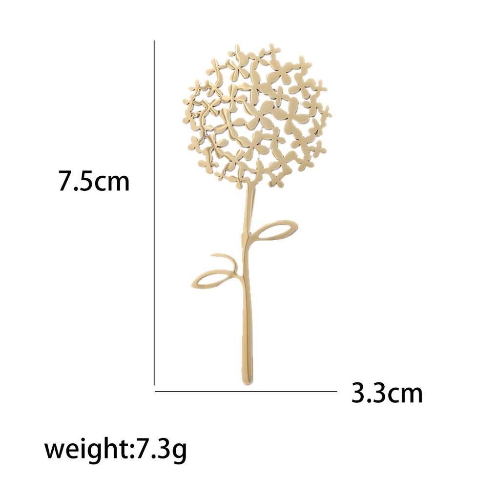 Blucome Брошь в виде цветка одуванчика из нержавеющей стали для женщин, очаровательное растение, офисная вечеринка, повседневный костюм, булавки, ювелирные изделия, аксессуары