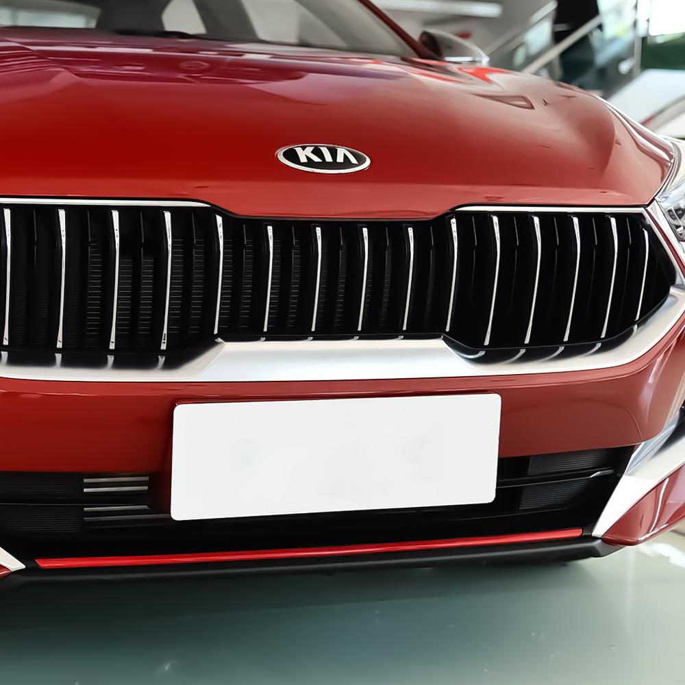 QZGF3 1pcs Car Original Front Radiator Grille Logo Emblem Stickers For Kia Ceed Sportage Cerato Soul Sorento Picanto Optima K5 K3 K2