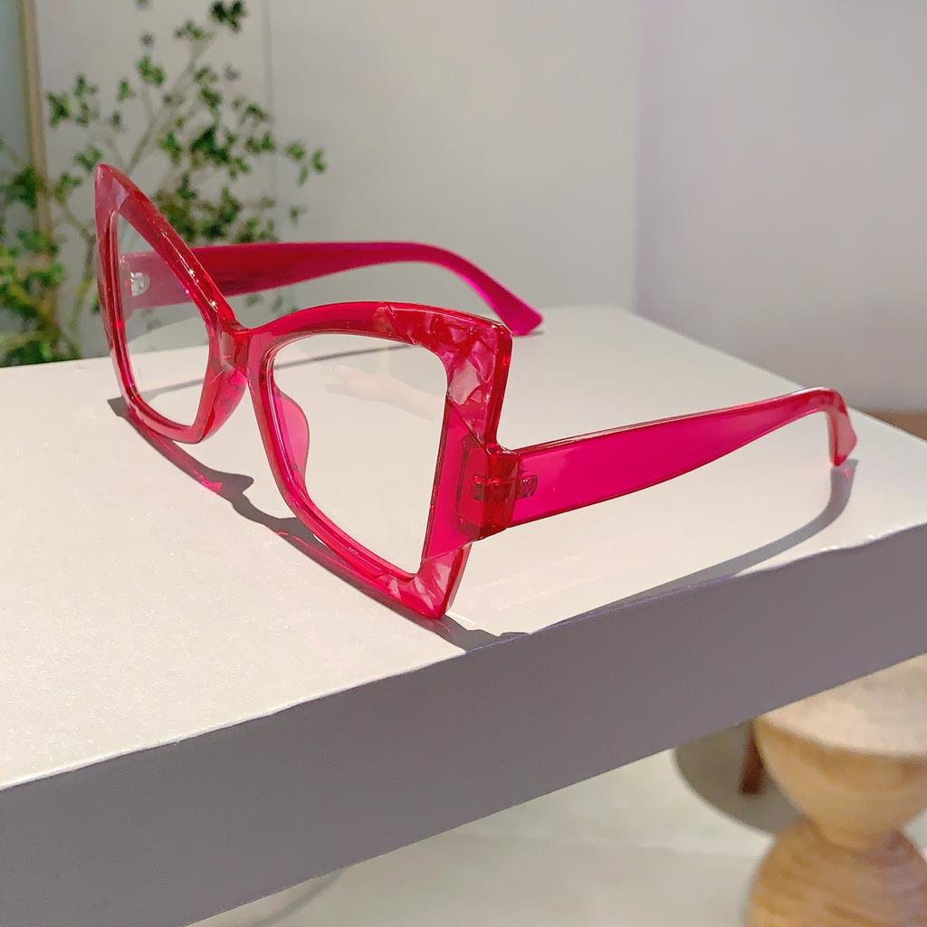 Женские очки кошачий глаз оверсайз Новые очки без диоптрий с защитой от синего света Модные очки формы бабочки