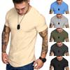 New Men's Summer T-shirt Thin Sports Casual Round Neck Slim Short-sleeved T-shirt Top