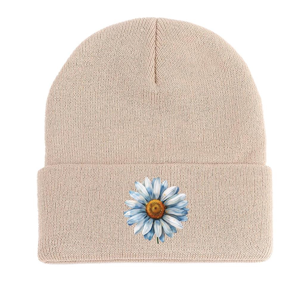 Black White Tusker Animal Warm Knit Cap Beanie, Elephant Skull Cap Candy Color Stretchy Stylish Bobble Hat Knitted Hat Beanie