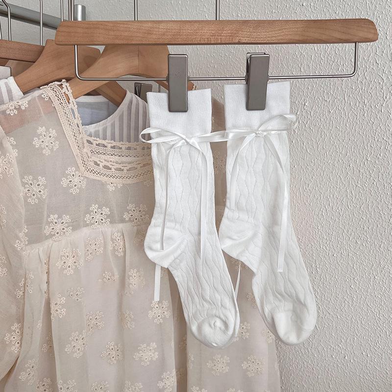 Japanese Jk Mary Jane Lace Hollow Lace Bowknot Pile Socks