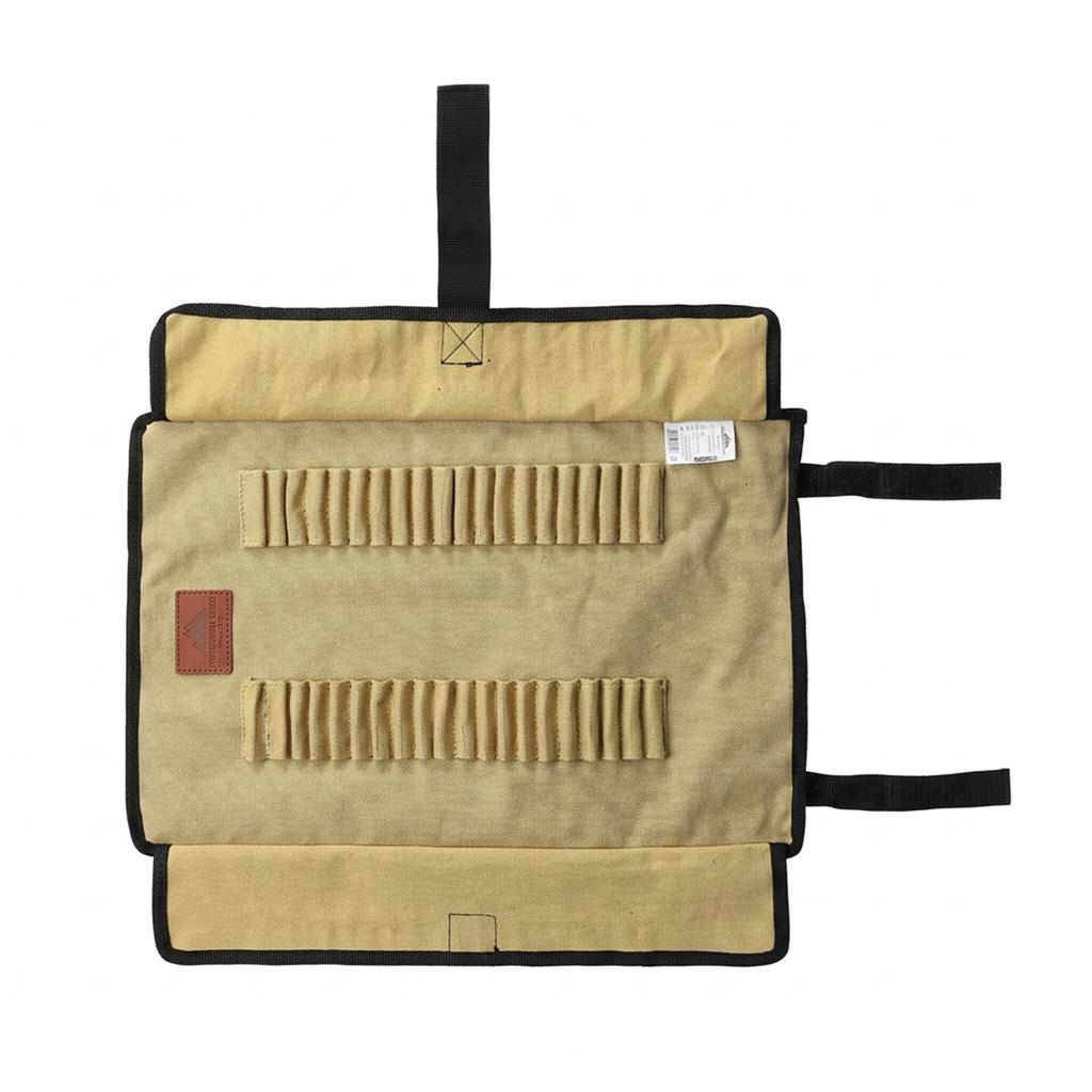 Canvas Tent Peg Bag With Hammer Function Foldable Durable Waterproof Storage Bag For Outdoor Camping Tool