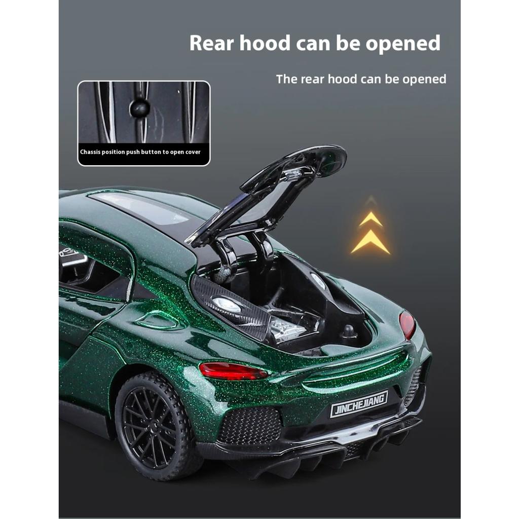 Модель суперкара Koenigsegg Gemini Gt из сплава в масштабе 1/32, Модель-симуляция транспортного средства, Коллекция со звуком и светом, Детская игрушка, Подарки