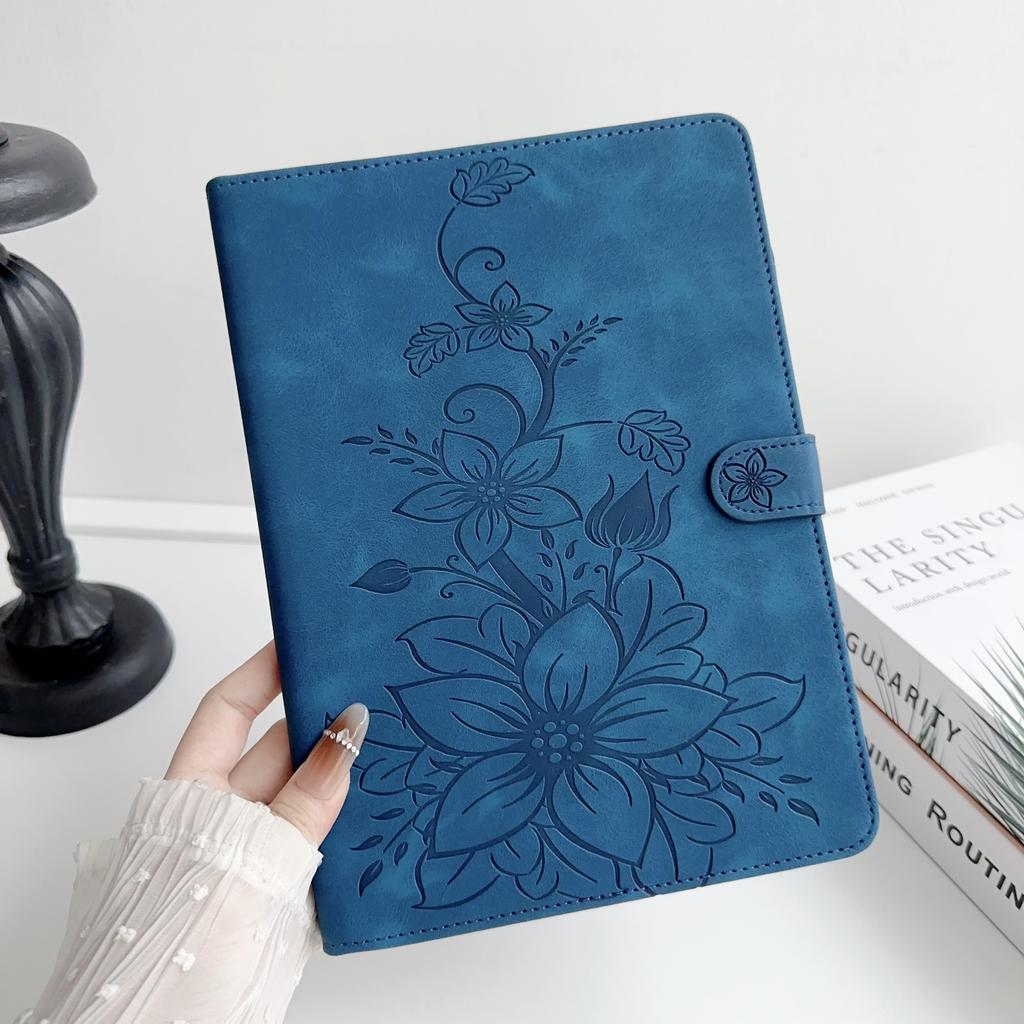 For Apple iPad Mini (2024) (Also Known As iPad Mini (A17 Pro)).PU Leather Exquisite Floral Embossed Design Tablet Case