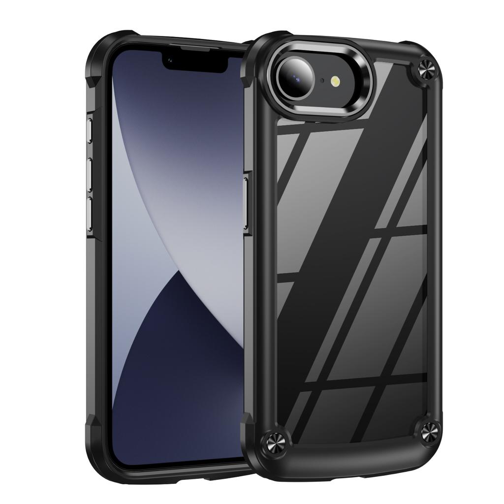 Роскошный прочный ударопрочный чехол для iPhone 16 15 14 13 12 11 Pro Max 16 Plus 16e силиконовый бампер прозрачный жесткий чехол