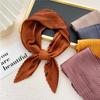 Women Square Scarf Skinny Ribbon Head Neck Small Pleated Hair Tie Band Kerchief Satin Foulard Scarves Headscarf Neckerchief