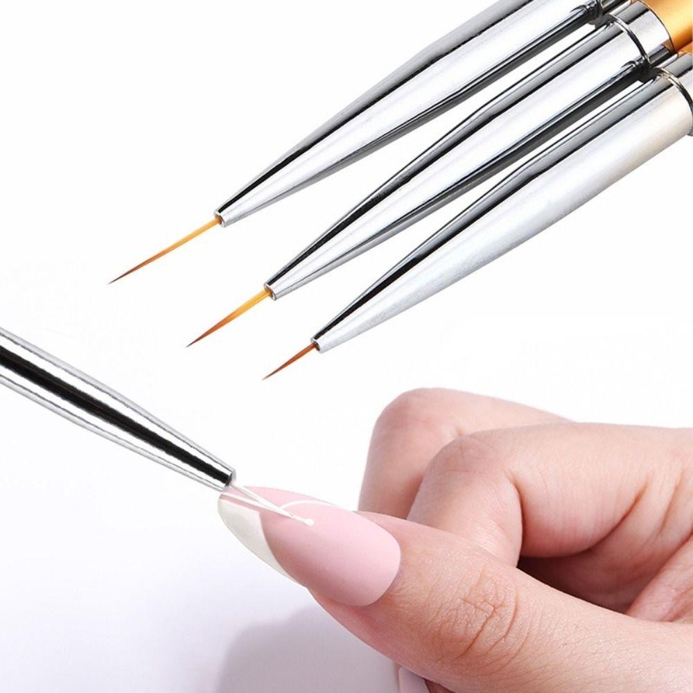 French Stripe Drawing Pen Acrylic UV Gel Brushes DIY Nail Art Liner Brush