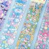 Sanrio Floral All Things Long Kuromi Cinnamoroll Japanese and Korean Cute My Melody Cartoon Pocket Sticker