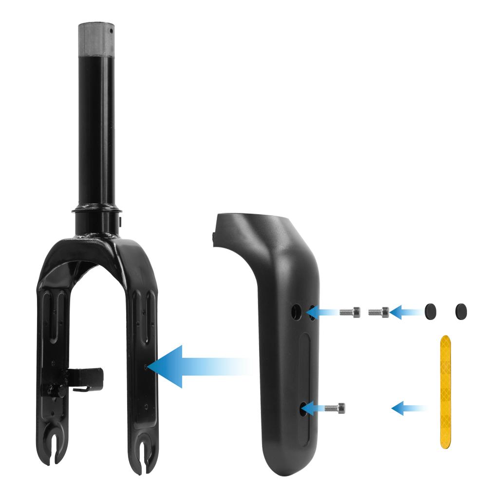 Наборы защитных чехлов на переднюю вилку для электрического скутера Ninebot Max G30 G30D, корпус переднего колеса со светоотражающими наклейками, винты, детали